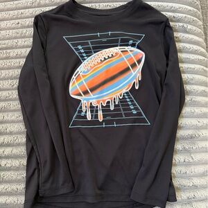 Athletic Works Black Shirt with Football Graphic